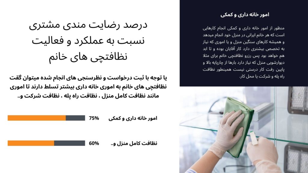 نظافتچی خانم و نظافتچی آقا جهت نظافت منزل در تمام نقاط تهران توسط شرکت خدماتی نظافتی پاک رویال